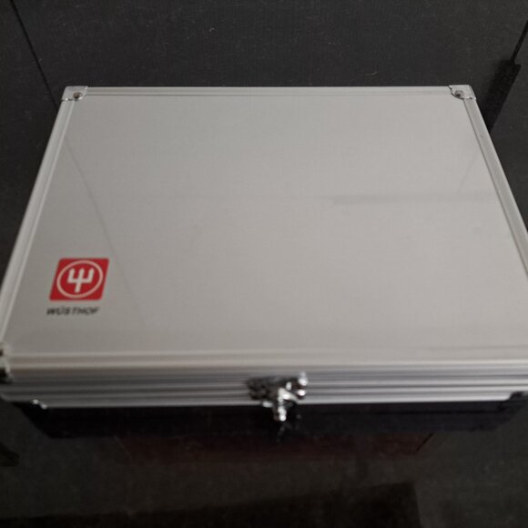 Wusthof Cheese Knives Set of 3 in Aluminum Padded Case - Perfect Condition - Picture 2 of 7